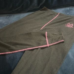 Realtree Extras Juniors Size‎ M Black Pink Trim Pajama Pants